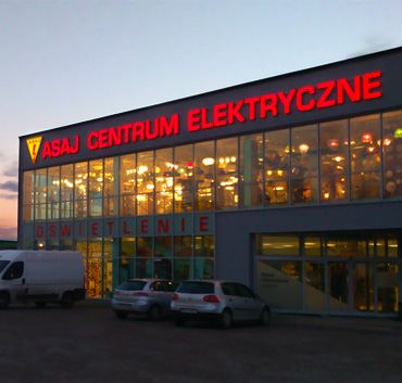 Asaj litery świetlne