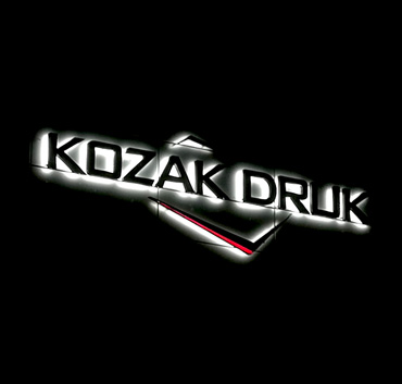 Kozak Druk litery zewnętrzne podświetlane