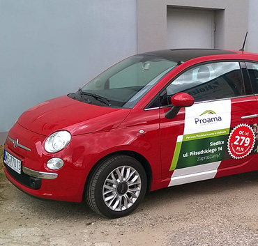 Proama reklama samochód osobowy