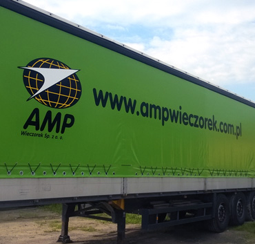 AMP Wieczorek oznakowanie naczepy tir
