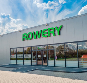 Rowery litery zewnętrzne 