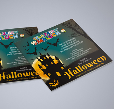 Maluch ulotka kwadrat - halloween