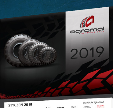 Agromal kalendarz trójdzielny lakier UV