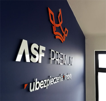 ASF litery ścienne