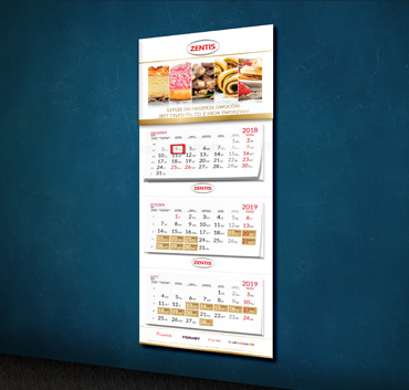 Zentis kalendarz trójdzielny