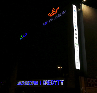 ASF oznakowanie widok nocny