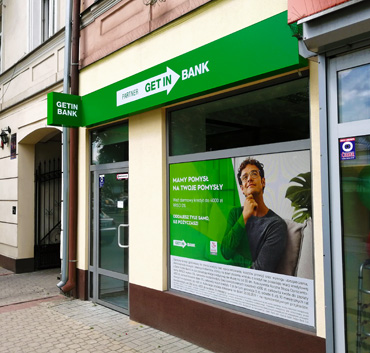GET IN Bank oznakowanie