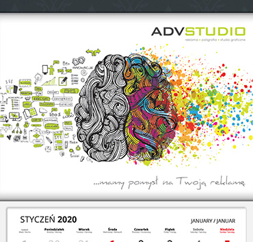 ADV Studio Kalendarz lakier UV