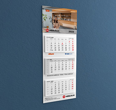 Meblolux kalendarz trójdzielny